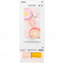 Lade das Bild in den Galerie-Viewer, 2er Set Seidenpapierblumen Rosa Orange Gelb
